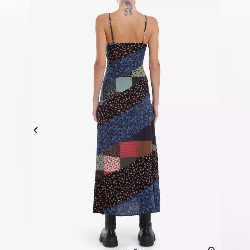Patchwork Spaghetti Strap Dress - image 6